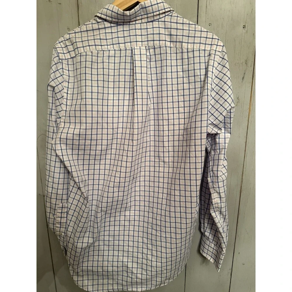 Polo‎ Ralph Lauren Classic Fit Tattersall Performance Shirt Pink & Blue Sz-S
